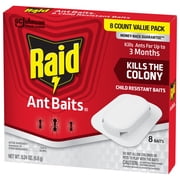Raid Ant Baits III, Indoor Ant Insect Killer Traps, 8 Count