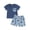 Blue, variant on Musuos Kid Boy Casual Summer Outfit, 6M 12M 18M 24M 3Y 4Y Duck Print Short Sleeve T-Shirt Elastic Waist Shorts Baby Toddler 2PCS Set