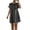 Black, variant on Antinious Women Short Sleeve Round Neck Knee Length Casual Breathable Dress