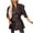 Brown-07, variant on Women Faux Leather Trendy Jackets Lapel Collar Double Breasted Casual Coat Blazer Tops