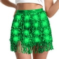 thumbnail image 6 of Sequin Skirts for Women LED Shining Fringe Ruffle Flowy A-Line Short Skirts for Juniors Performance, 6 of 6