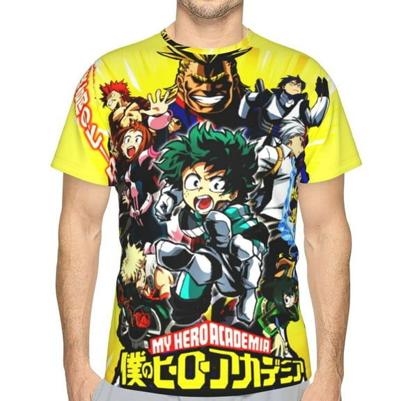 My Hero Academia Unisex 3d Pattern Printed Short Sleeve T-Shirts Casual Graphics Tees Small