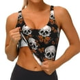 thumbnail image 4 of Lsque Butterfly Skull Printed Women'S Sports Bra, Compression, Moisture Wicking, High-Impact Sports Bra For Women,Supportive sports bra-Medium, 4 of 9