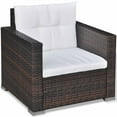 thumbnail image 5 of vidaXL 6 Piece Garden Lounge Set with Cushions Poly Rattan Brown, 5 of 5