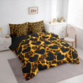 thumbnail image 3 of Castle Fairy Kids Teens Adults Happy Valentine's Day Bedding Comforter Set 7 Pieces,Love Heart Print Full Bedding Set Lightweight,Old Fashion Leopard Print Fitted Sheet Flat Sheet, 3 of 8