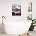 thumbnail image 2 of Pink Floral Canvas Wall Art for Bathroom Decor Vintage Flower and Butterfly in the Bathtub Abstract Wall Art Grey Rustic Wood Board Pictures Artwork for Bedroom Living Room 12x16 Inches, 2 of 6