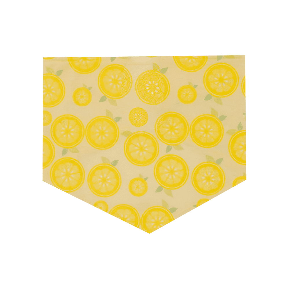 Bandana pour chien One Paw, imprimé amusant Lemon, léger, plusieurs tailles, jaune, pour chiens