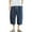 Navy, variant on Mens Slim Fit Swim Trunks Cotton Capri Baggy Harem Pants Drawstring Yoga Bathing Swimming Casual Swimwear Beach Shorts