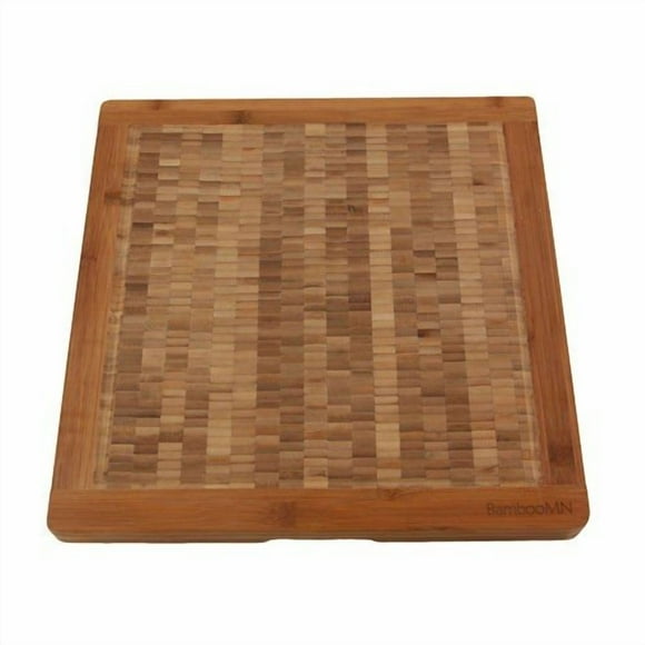 BambooMN Brand End Grain Cutting Boards - 17" x 17" x 1.5" - 2 Pieces
