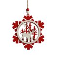 thumbnail image 2 of Fiudx Ofertas y liquidaciones Adornos navideños colgantes de madera con forma de copo de nieve para árbol de Navidad, adornos navideños colgantes para arreglos navideños, 2 of 6