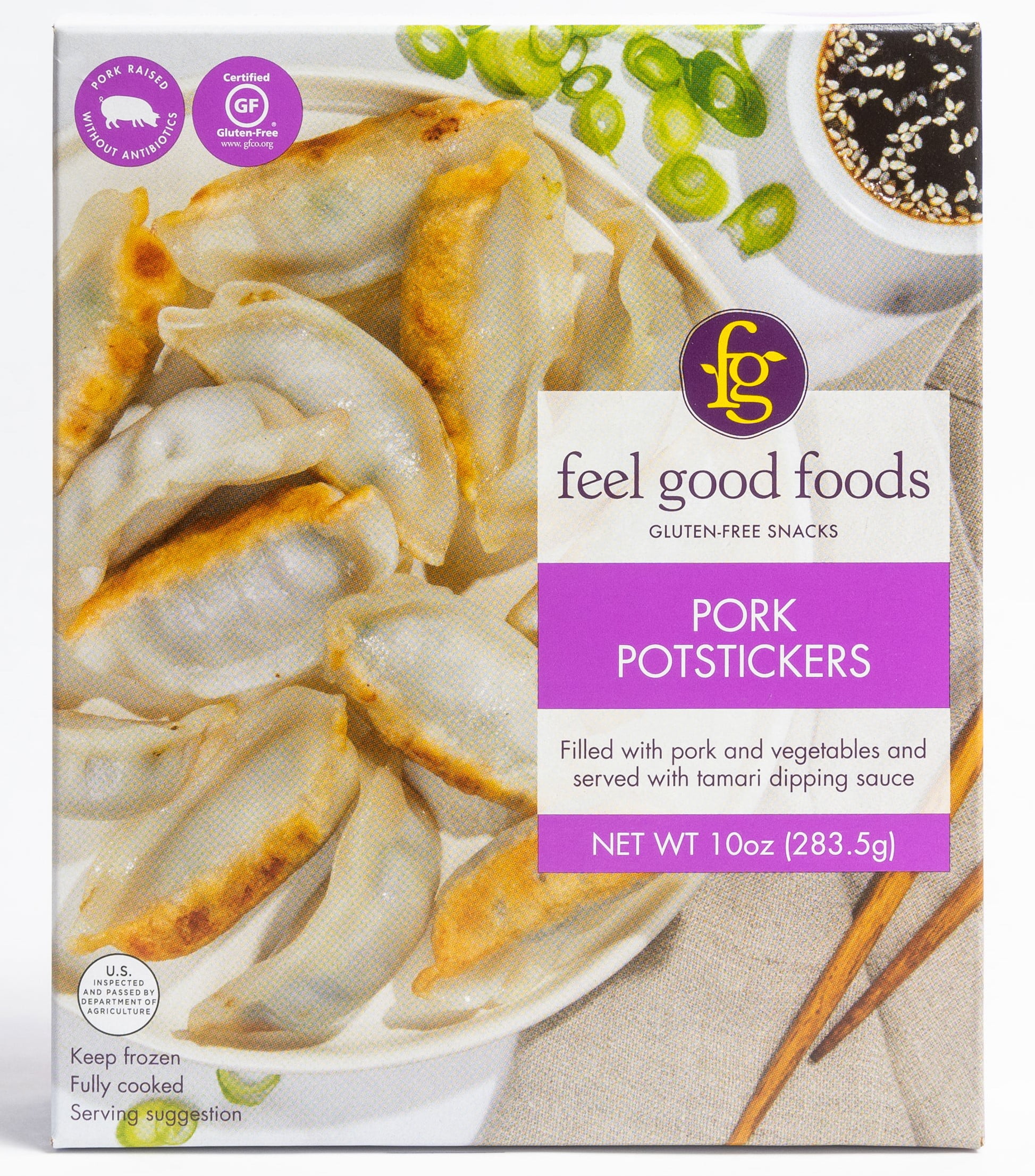 Feel Good Foods GlutenFree Pork Potstickers with Tamari Dipping Sauce