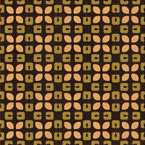 Ahgly Company Machine Washable Indoor Square Transitional Orange Area Rugs, 5' Square