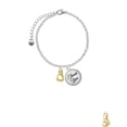 thumbnail image 2 of Delight Jewelry Goldtone Small Boxing Glove - Domed Thank You Charm Bracelet, 6"+2", 2 of 5