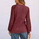 thumbnail image 5 of Camisetas para mujer,Blusa de encaje con patchwork para mujer, manga larga, cuello redondo, tejido de poliéster, estilo bohemio, uso diario informal, sopatenor, 5 of 8