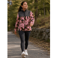 thumbnail image 3 of TrailCrest Women’s Fleece Long Sleeve Full Zip Jacket Coat, Pink Camo & Grey, 2X, 3 of 8