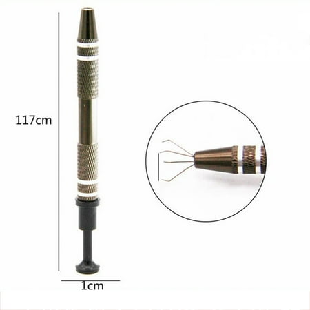 Corn Picker Parts 4-Claw Precision Parts Grabber IC Chip Components Catcher Extractor Cotton Picker Clamping Clip Pick Up Repair Tool Nail Art Tool Color:As shown ()