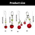 thumbnail image 3 of Multipurpose Charm Tomato with Green Leaves and Girl Figures Keyring Fashion Accessory for Trendy Women Ladies, 3 of 9