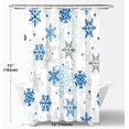 thumbnail image 5 of Winter Christmas Snowflake Shower Curtain Falling Snowflake Waterproof Shower Curtains for Bathroom Decor,72"x72", 5 of 6