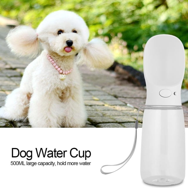 Taza de agua portátil para cachorros, perros, gatos, mascotas, 500ML, alimentador de botellas, viaje al aire libre