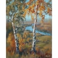 thumbnail image 2 of Yukish, Marina 15x18 White Modern Wood Framed Museum Art Print Titled - Golden Autumn, 2 of 4