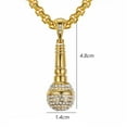 thumbnail image 2 of Collar con colgante de micrófono, collar con personalidad de moda Hip Hop para hombre, 2 of 6