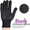 thumbnail image 2 of Heat Resistant Gloves with Silicone Bumps, 2Pcs Professional Heat Proof Glove Mitts for Hair Styling, 2 of 7