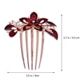 thumbnail image 4 of Milisten Peigne à Cheveux Fleur Mariée Coiffe Délicate Accessoires de Robe de Mariée Ornement de Cheveux pour Femme (Rouge), 4 of 5