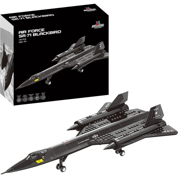 SR-71 Blackbird Jet Building Block Set – 183 Pcs, Air Force Blocks