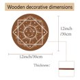 thumbnail image 2 of 1set Creative Natural Wooden Wall Hanging Decoration Wall Art Ornament with Hook Hanger Sun Pattern 300x6mm, 2 of 7