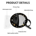 thumbnail image 4 of Seven Starred Ladybird 2Pcs PU Leather Round Luggage Tags with Privacy Cover and Name ID Tag for Suitcase, Handbags, Backpacks, School Bags, 4 of 6