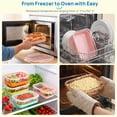 thumbnail image 7 of Sindcom 5 Pack 28oz Glass Food Storage Containers with Silicone Sleeves, Meal Prep Lunch Boxes Airtight BPA-Free Plastic Lids, Includes 304 Stainless Steel Spoon & Fork Set, 7 of 7
