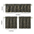thumbnail image 6 of Kitchen Curtains 24 Inch Short - 3 Panel Set, Gothic Celestial Sun and Moon Print, Mystical Starry Night Astrology Aesthetic, Rod Pocket Window Curtain, Easy Wash, 6 of 6