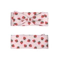 thumbnail image 2 of Wukai Strawberry Floral Print Baby Bow Headband for Newborn Infant Baby Toddler Girls, 2 of 5