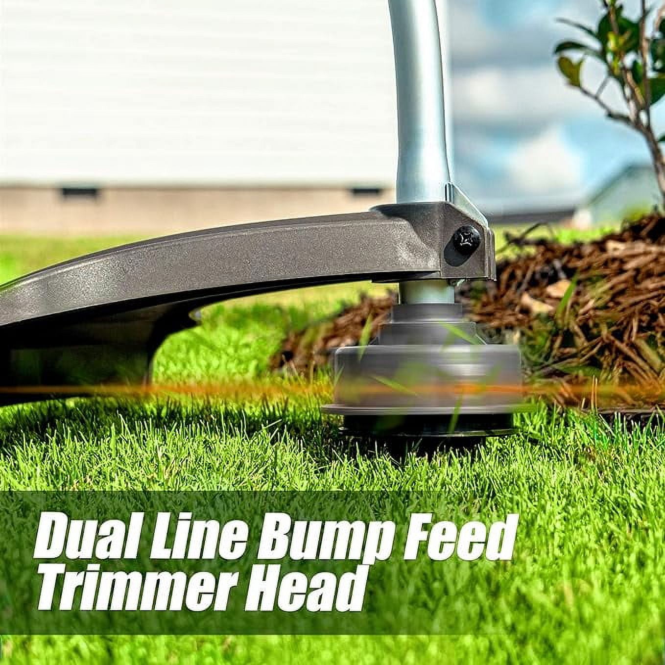 LawnMaster No-Pull Gas String Trimmer 25cc 2-Cycle 17-Inch Split Shaft