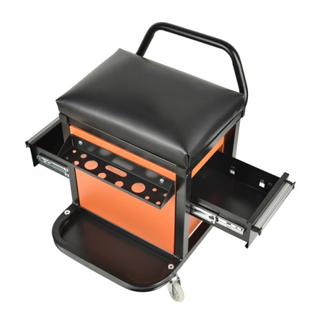 SEAT Creeper Seat Tool Box with Storage,Mechanics Roller Seat with drawers,Garage Rolling Toolbox Creeper with Wheels