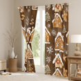 thumbnail image 3 of Manfei Merry Christmas Black Out Curtains for Kid, Brown Rustic Cabin Curtains Pack of 2 (42x63 Each), Cartoon Xmas Tree Bedroom Curtains, Curtains and Drapes Room Decor, 3 of 6