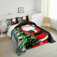 thumbnail image 3 of Feelyou Cartoon Santa Claus 01, Green Xmas Tree Twin Comforter Sets, Dreamy Winter Christmas Reversible Bedding Set, Ultra Soft Home Decor, 2pcs, 3 of 8