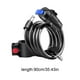 thumbnail image 3 of Candado antirrobo portátil para bicicleta, 1 unidad, con cable de acero y PVC, resistente al óxido y a la lluvia, a la intemperie, sin necesidad de cargar, incluye 2 llaves y cerradura de acero inoxid, 3 of 6