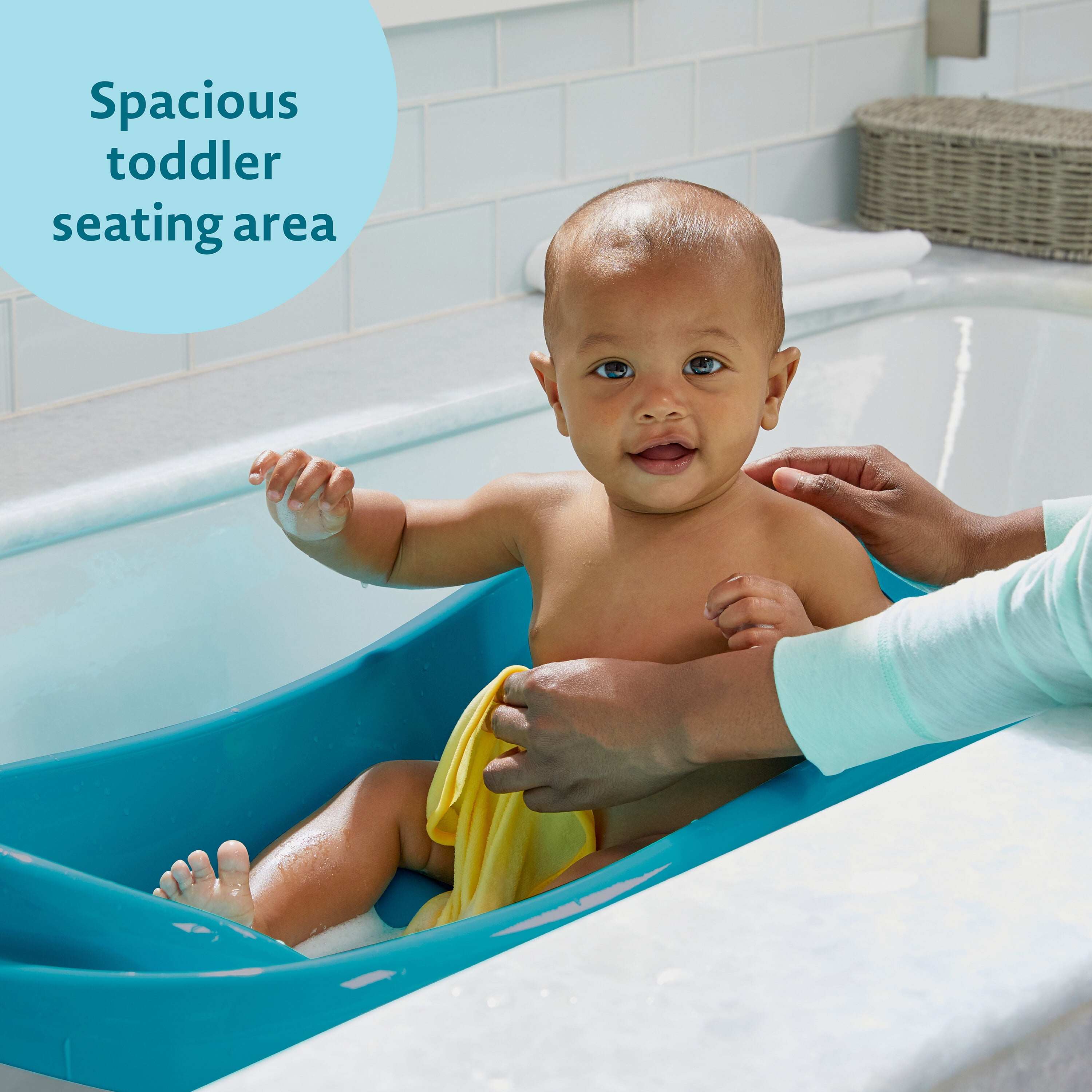 The First Years Newborn to Toddler Tub, Blue, Sure Comfort Deluxe