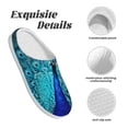 thumbnail image 5 of Haiem Beautiful Blue Peacock Print Women's Fuzzy Memory Foam House Slipper Cozy Home Footwear Non-slip Winter Slippers-44/45, 5 of 7