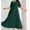 Green, variant on COSFO Blue Womens Dresses Fall Solid Long Sleeve Crew Neck Casual Midi Dresses Belted Pleated Plus Size A-Line Dresses