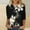 Black, variant on SOOMLON Womens 3/4 Length Sleeve Tops Petite Tunic Cotton Tops Dressy Casual Crewneck Shirts Cute Floral Graphic T Shirts 2025 Trendy Spring Summer Ladies Tops Loose Fit Outfits Pullover Black XL