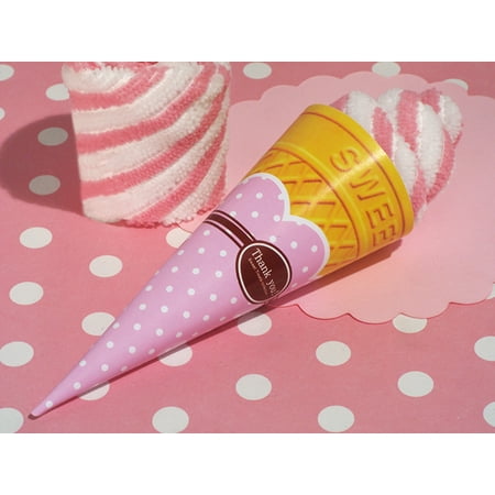Swirl Treat - Sweet Treats Collection Strawberry swirl Ice cream cone towel favor