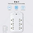 Andoe 6 Outlet Extender Surge Protector, Multi Outlet Extender Wall