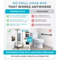 thumbnail image 5 of Stander Wonder Pole with Rotating Single Grab Bar, Tension Mounted Floor to Ceiling Transfer Pole for Seniors & Elderly Adults, No-Drill Support Rail with Assist Handle for Home & Bath Safety, Black, 5 of 10