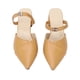 thumbnail image 5 of Sandalias de tacón con punta cerrada en punta para mujer, elegantes zapatillas de tacón con diamantes de imitación a la moda, color caqui 38, 5 of 14