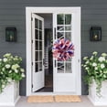 thumbnail image 5 of Patriotic Front Door Wreath 4th of July Wreath Creative Red Blue White American State Garland Front Door Welcome Wreath, 5 of 8