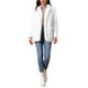 thumbnail image 2 of Abrigo de piel sintética para mujer INSPIRE CHIC, chaqueta de invierno de frente abierto, con solapa de muesca, de manga larga, esponjosa, con un botón, talla XL, blanca, 2 of 6