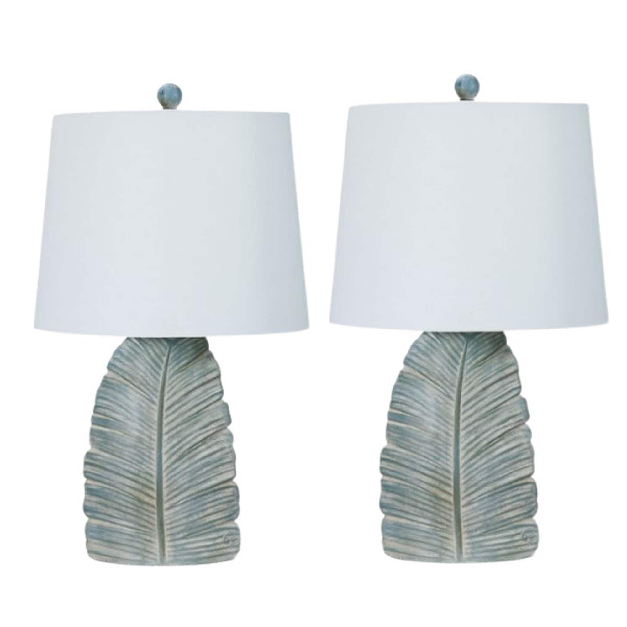 Fangio Lighting 26 inch Blue Ceramic Table Lamp with Lattice