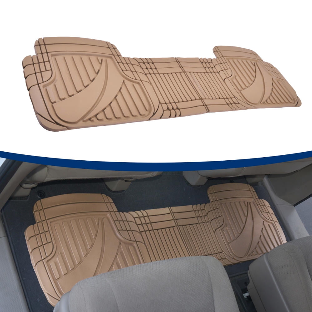 Motor Trend MT-793 Premium FlexTough Advanced Performance Rubber Car Floor Mats, Universal Front & Rear Combo Set with Trunk Cargo Mat Liner for Car Sedan SUV Van, Heavy Duty All Weather Trim To Fit
